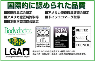 ボディードクターは世界的に認められた品質です